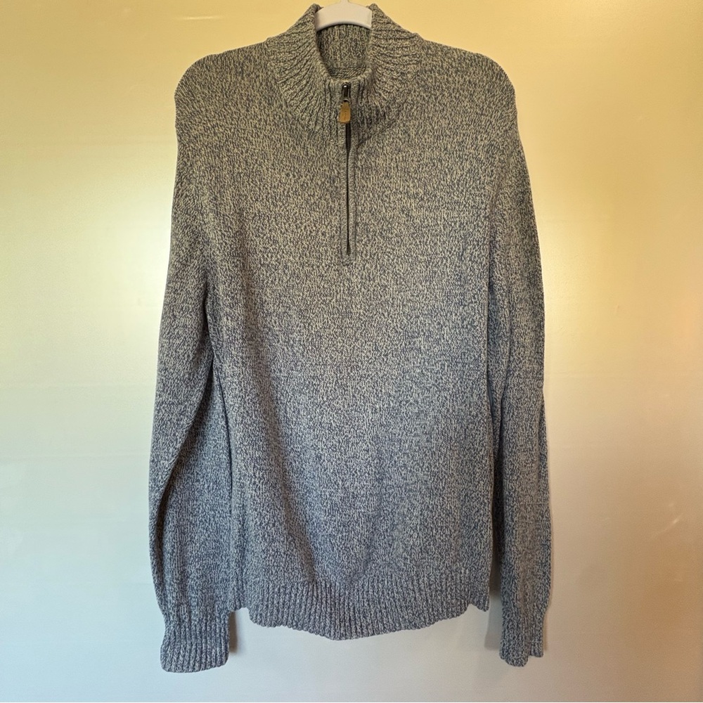 St. John's Bay Men's Heather Gray Zip-Up Sweater